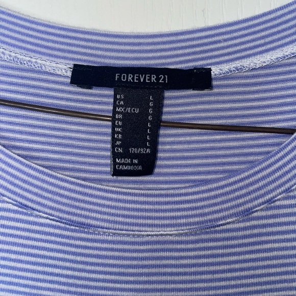 Forever 21 Blue Striped Dress - Picture 2 of 3